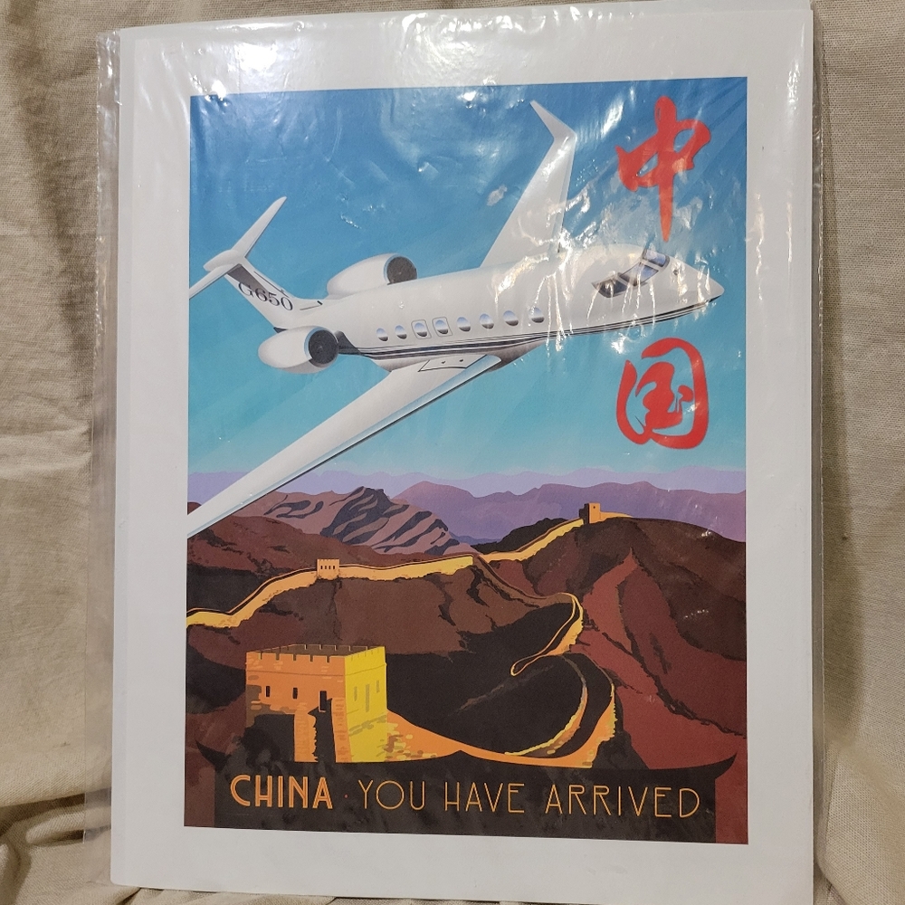 Gulfstream Aerospace China You Have Arrived Travel Vacation Print